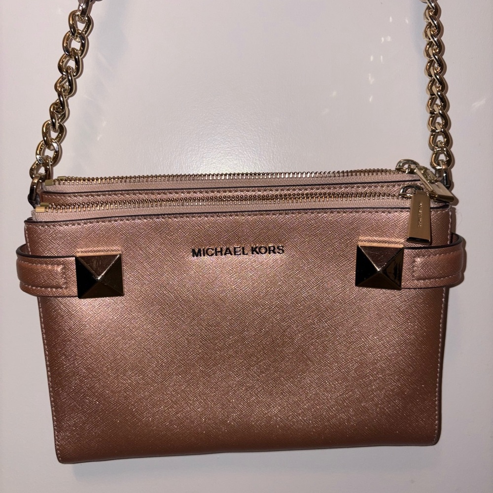 Michael Kors Rose Gold Crossbody Bag